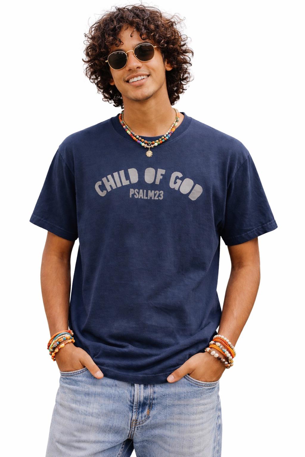 Psalm 23, Child of God t-shirt navy